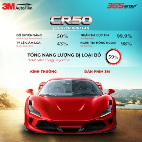 Dán phim cách nhiệt 3M Crystalline CR50 Kính Lái